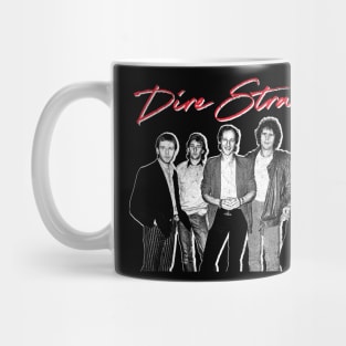 Dire Straits / Retro Faded Style Fan Design Mug